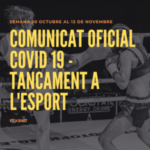 Comunicat Oficial Covid 19 - tancament a l'esport